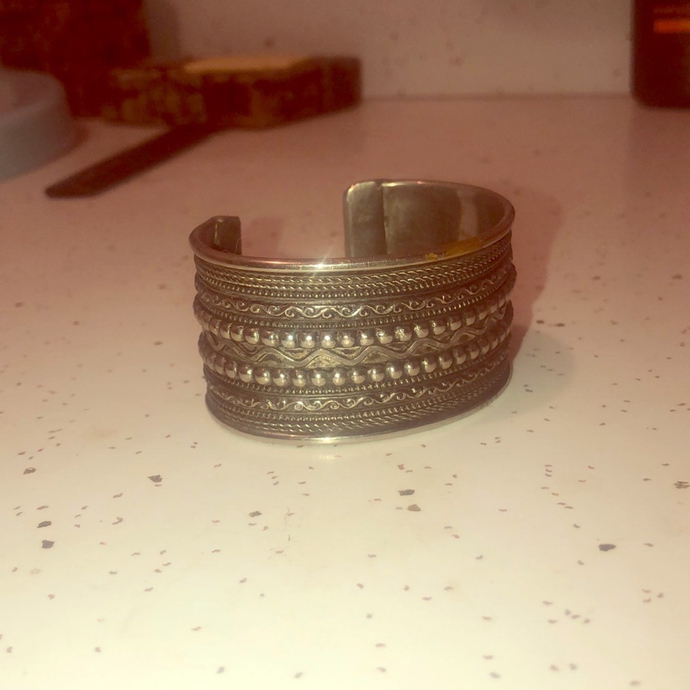 Sterling Silver Plated Cuff Bracelet